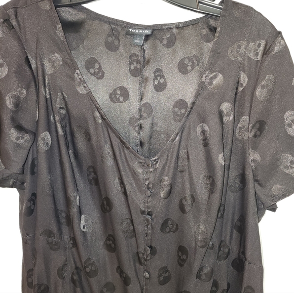 Torrid Black Skull Sheen Dress - Picture 3 of 5